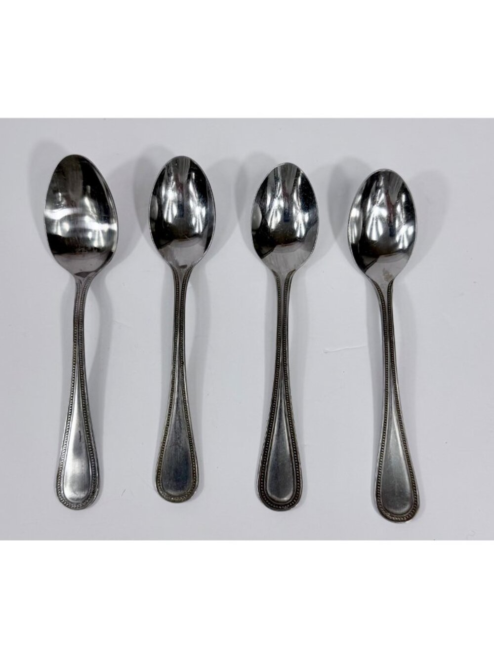 Set Of 4 Nantucket Distributing Christmas Tree Shops Stainless Steel Teaspoons W